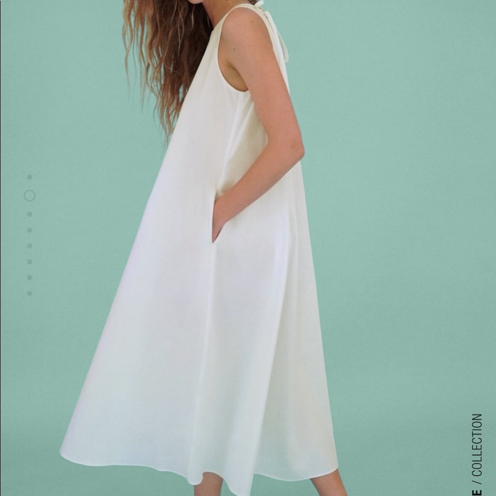 Zara white cotton dress- tags on never worn!!